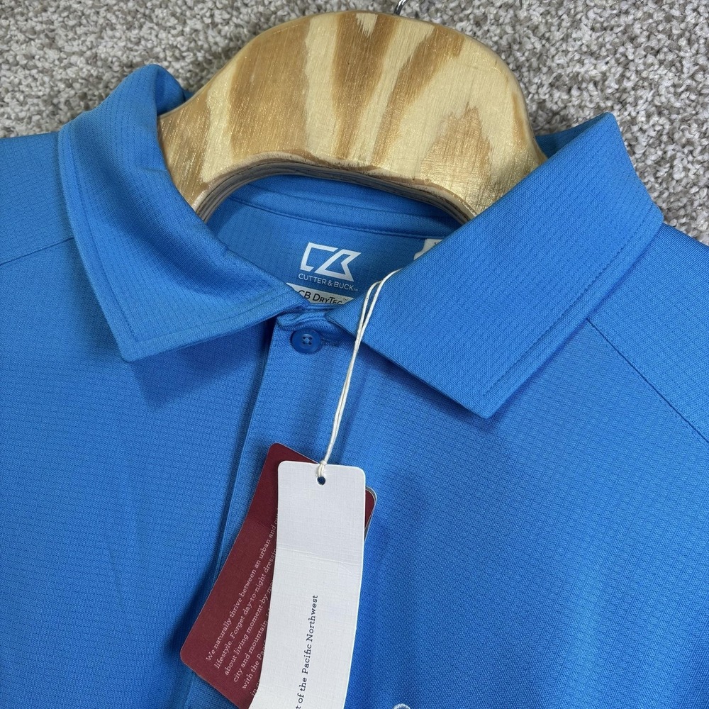 NWT Cutter & Buck Polo Shirt Mens 3XL Blue CommScope CB DryTec Performance